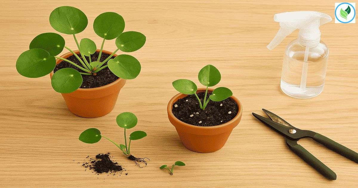 Chinese money plant propagation in soil